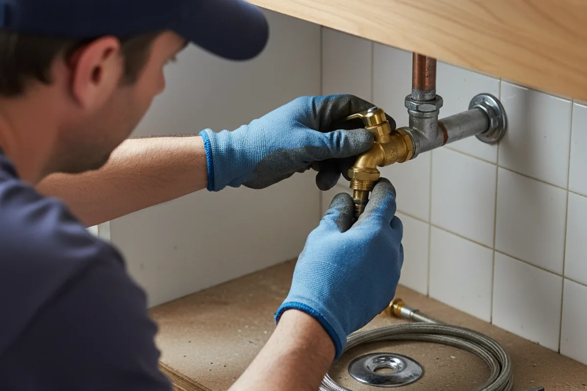 Shutoff valve and fitting work during Faucet and Fixture Repair in Eagle